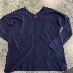 Navy and Plaid Sweater